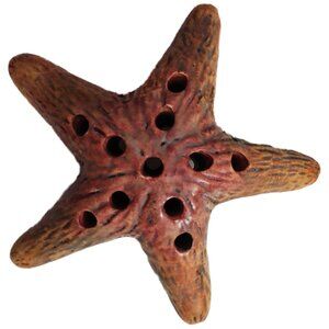 Antique 1920s Weller Pottery Starfish Flower Frog Muskota Glazed Ceramic